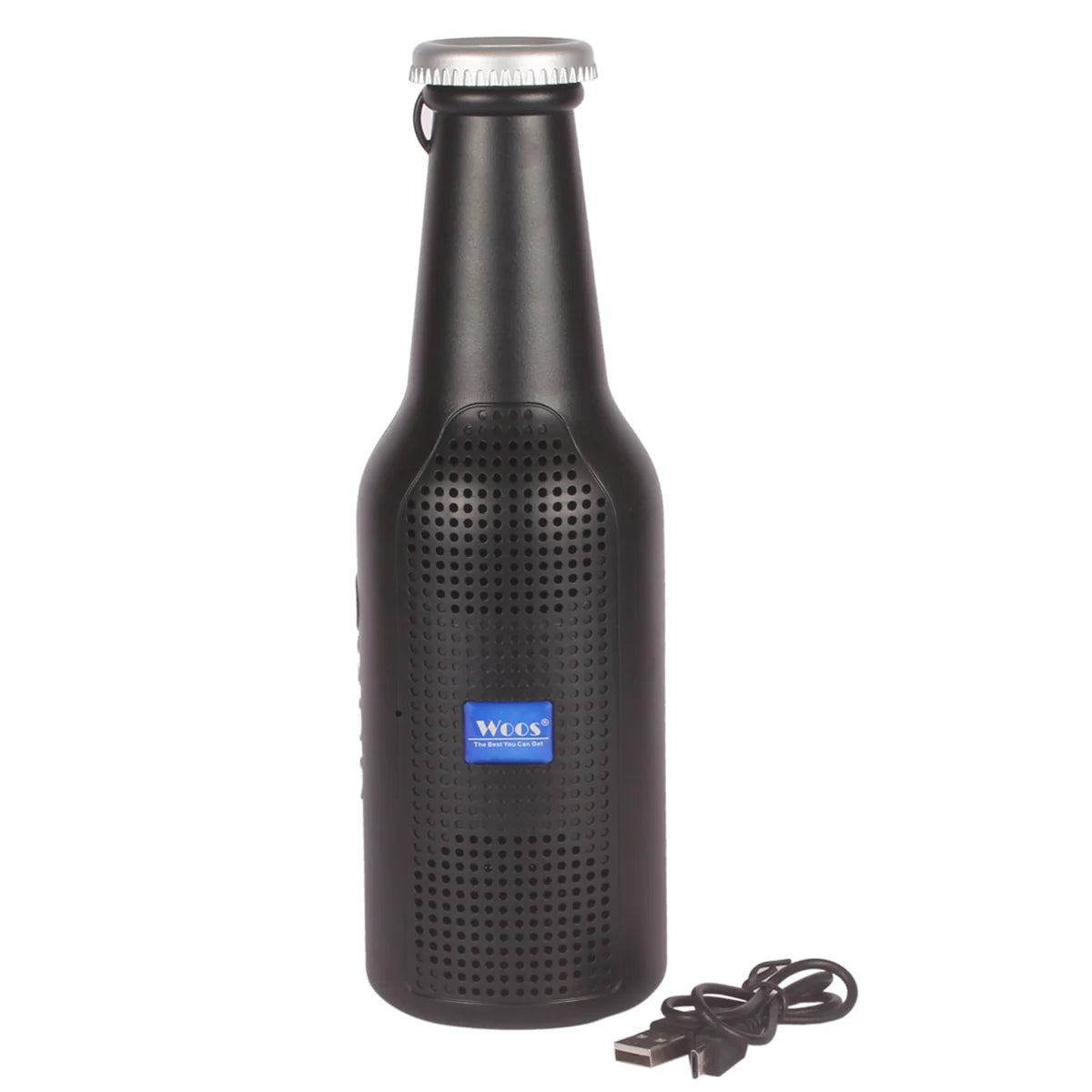 Bottle-Shaped Wireless Bluetooth Speaker with FM, USB & AUX Support