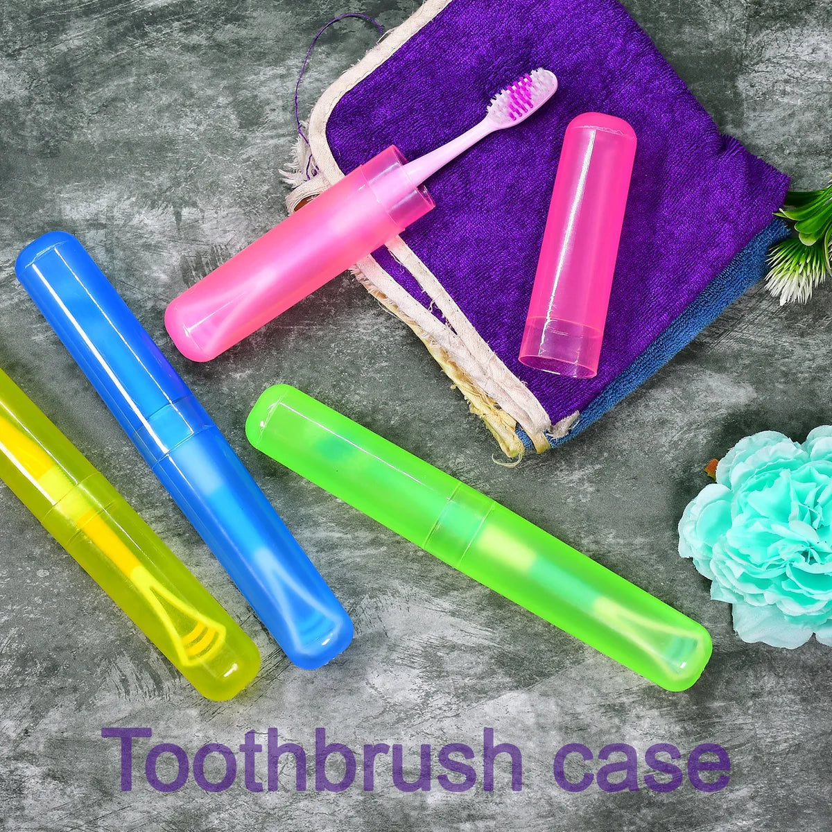 4-Piece Anti-Bacterial Plastic Toothbrush Cover Set ? Travel Holder Cases