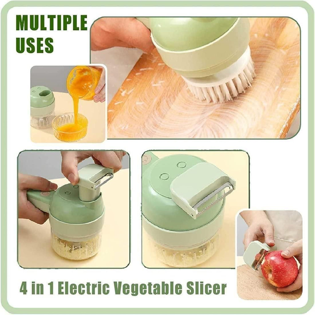 1 ortPa4 inble Electric Vegetable Cutter Set