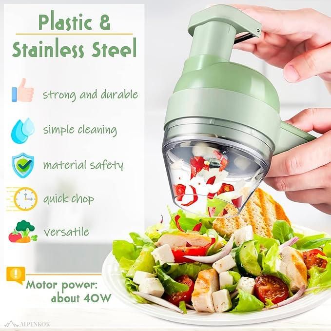 1 ortPa4 inble Electric Vegetable Cutter Set