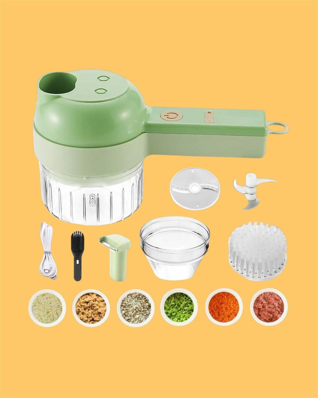 1 ortPa4 inble Electric Vegetable Cutter Set
