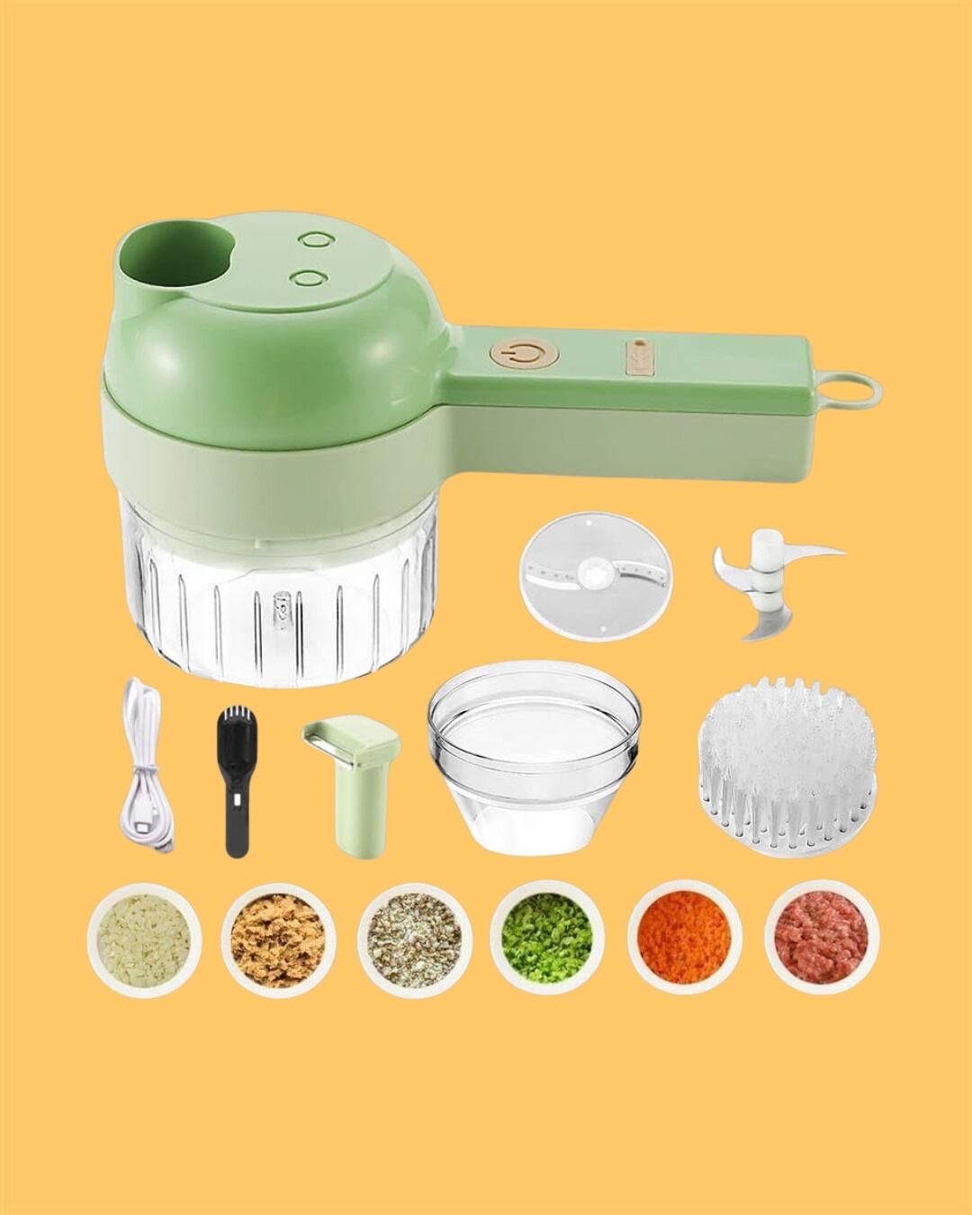 1 ortPa4 inble Electric Vegetable Cutter Set