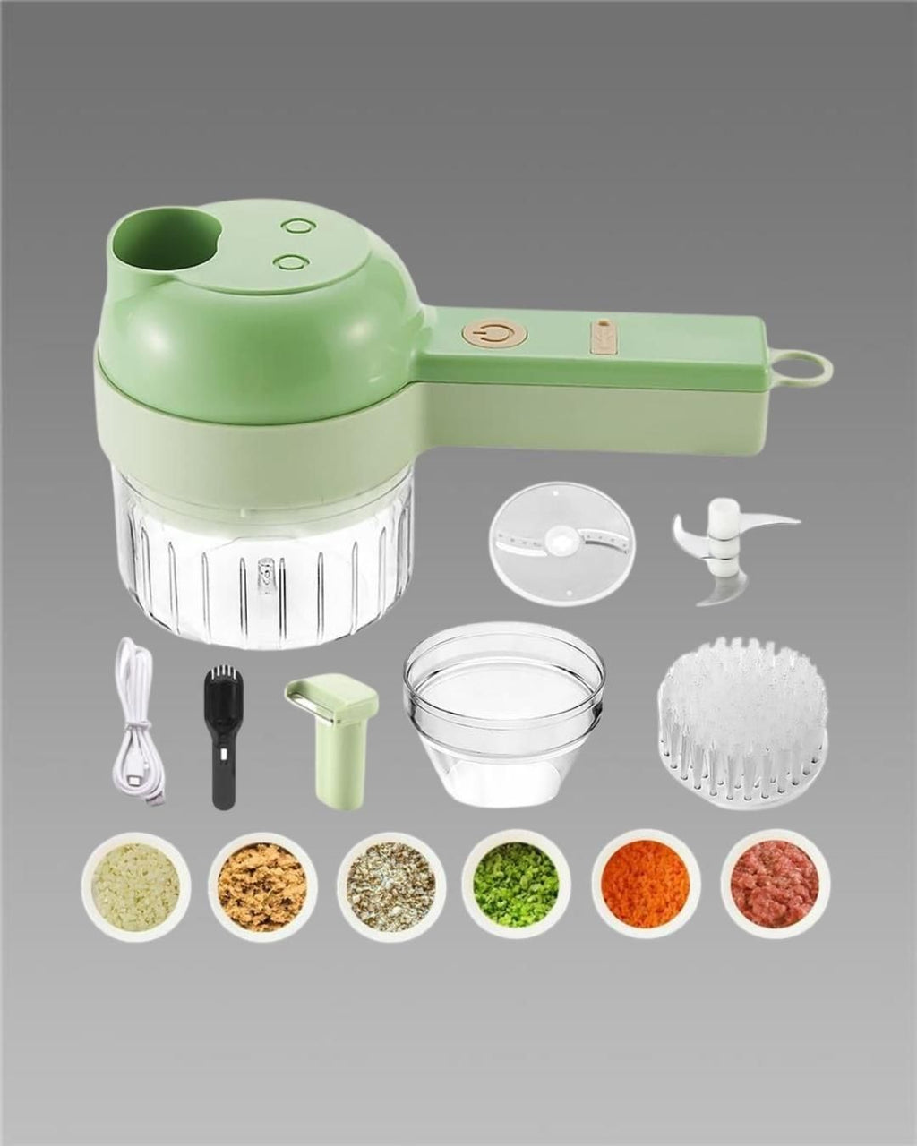 1 ortPa4 inble Electric Vegetable Cutter Set