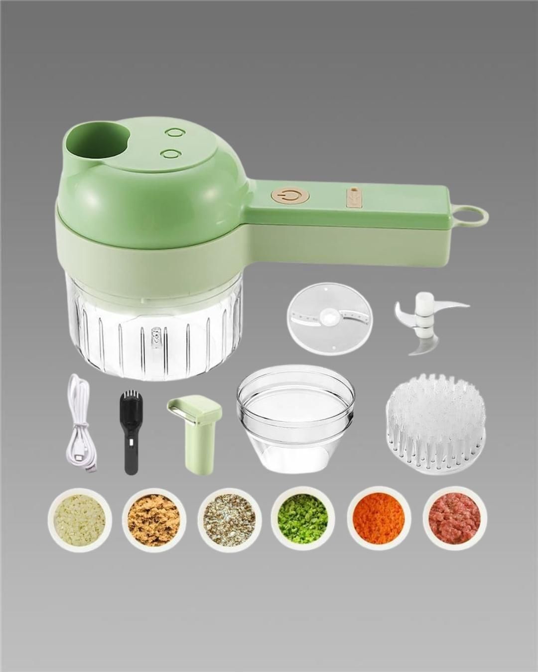 1 ortPa4 inble Electric Vegetable Cutter Set