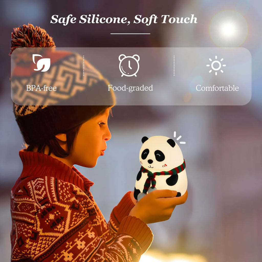 Panda 7-color Led Silicone Touch Lamp (1 Pc