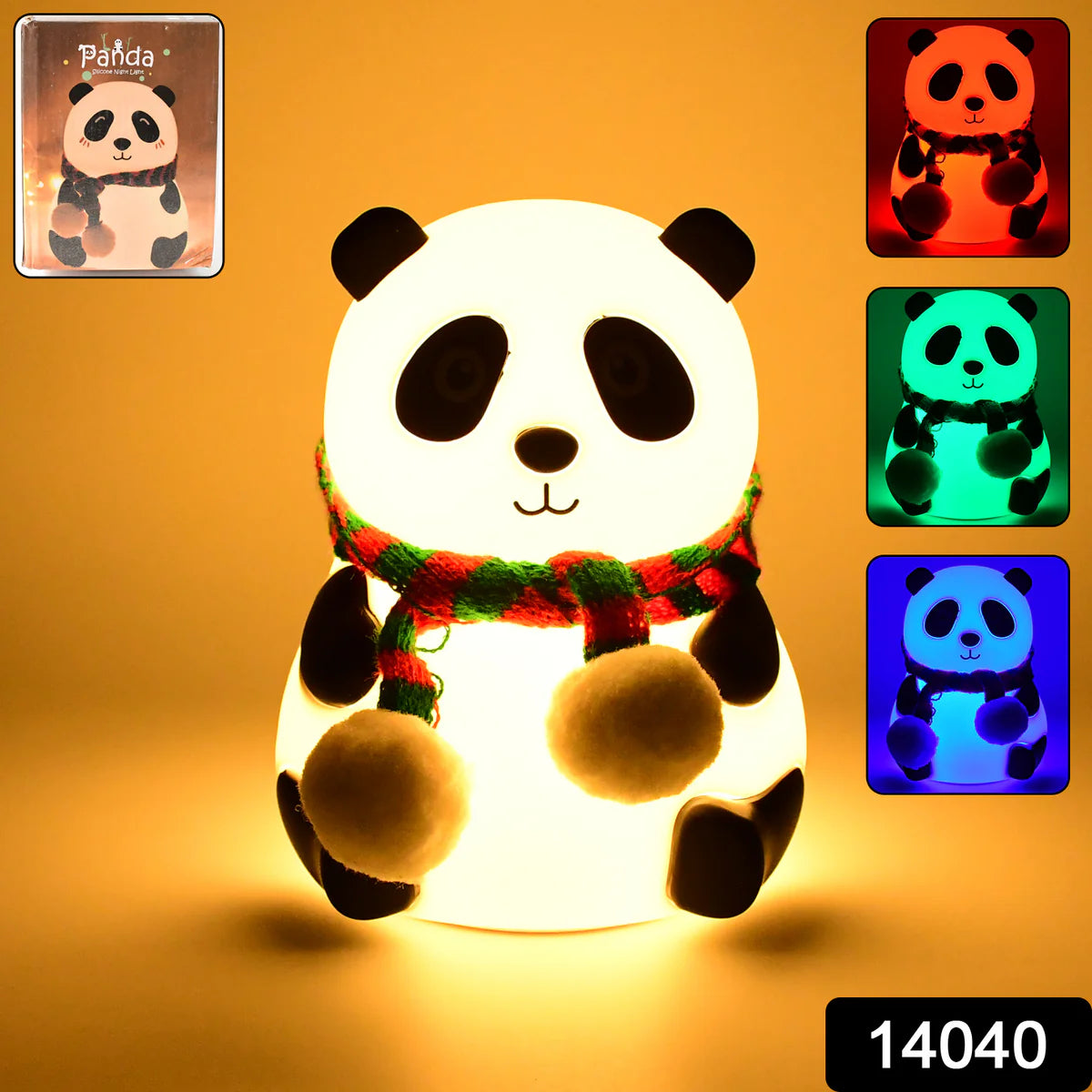 Panda 7-color Led Silicone Touch Lamp (1 Pc